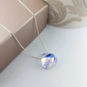 925 Ayar Gümüş Damla Swarovski Taşlı Kolye thumbnail 5