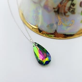 Kadın 925 Ayar Gümüş Mistik Swarovski Taşlı Kolye thumbnail 4