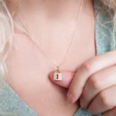 925 Ayar Gümüş Kilit Kolye thumbnail 3