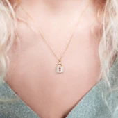 925 Ayar Gümüş Kilit Kolye thumbnail 2