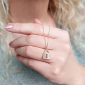 925 Ayar Gümüş Kilit Kolye thumbnail 4