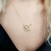 Kadın 925 Ayar Gümüş Gezegen Kolye thumbnail 1