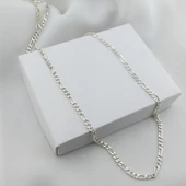 Vaoov 925 Ayar Gümüş Erkek Figaro Zincir thumbnail 1