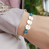 Vaoov 925 Ayar Gümüş Boncuklu Harf Bileklik thumbnail 1