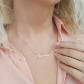 925 Ayar Gümüş İsim Kolye thumbnail 1