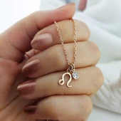 Vaoov 925 Ayar Gümüş Aslan Burcu Kolye thumbnail 1