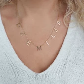 Vaoov 925 Ayar Gümüş Sekiz Harfli İsim Kolye thumbnail 1