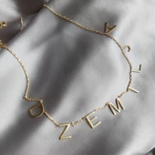 Vaoov 925 Ayar Gümüş Sekiz Harfli İsim Kolye thumbnail 2