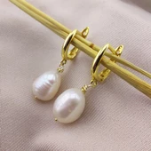 Vaoov 925 Ayar Gümüş İnci Küpe thumbnail 4