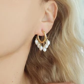 Vaoov 925 Ayar Gümüş Jessica İnci Küpe thumbnail 3