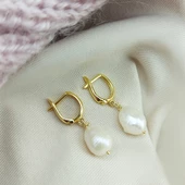 Vaoov 925 Ayar Gümüş İnci Küpe thumbnail 3