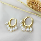 Vaoov 925 Ayar Gümüş Jessica İnci Küpe thumbnail 2