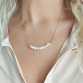 Vaoov 925 Ayar Gümüş İncili Kolye thumbnail 1