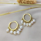 Vaoov 925 Ayar Gümüş Jessica İnci Küpe thumbnail 1