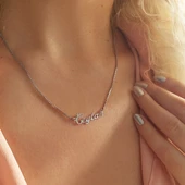 Vaoov 925 Ayar Gümüş Venezia Zincirli İsim Kolye thumbnail 1