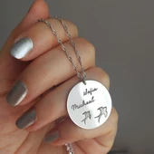 Vaoov 925 Ayar Gümüş Singapur Zincirli İsimli Kırlangıç Kolye thumbnail 3