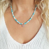 Vaoov 925 Ayar Gümüş Sedef Taşlı Yıldız Kolye thumbnail 2