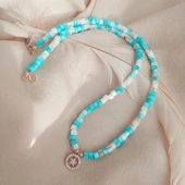 Vaoov 925 Ayar Gümüş Sedef Taşlı Yıldız Kolye thumbnail 4