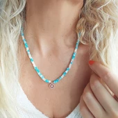 Vaoov 925 Ayar Gümüş Sedef Taşlı Yıldız Kolye thumbnail 3