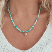 Vaoov 925 Ayar Gümüş Sedef Taşlı Yıldız Kolye thumbnail 1