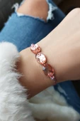 Vaoov Pembe Taşlı İpli Bileklik - 2