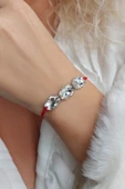 Vaoov Beyaz Taşlı İpli Bileklik - 3