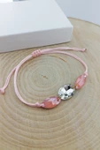 Vaoov Pembe ve Beyaz Taşlı İpli Bileklik - 2