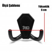 Vestiyer Duvar Askısı Dolap Elbise Askılığı Mat Siyah Metal Askı - 3