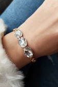 Vaoov  Beyaz Taşlı Gurmet Zincir Bileklik - 2