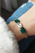 Vaoov  Renkli Taşlı Gurmet Zincir Bileklik - 1