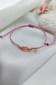 Vaoov Pembe Kristal Taşlı Bileklik - 1