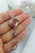 Vaoov Pembe Swarovski Taşlı Nazar Bileklik thumbnail 2