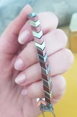 Vaoov 925 Ayar Gümüş Hematit Taşlı Erkek Bileklik - 2