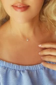 Swarovski Taşlı Gümüş Hayalet Kolye - 1