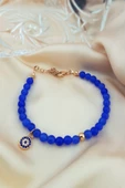 VAOOV 925 Ayar Gümüş Mavi Kuvars Taşlı Nazar Bileklik thumbnail 2