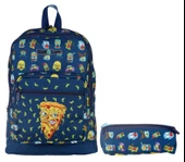 Kaukko Kids&Love Lacivert Zombie Pizza İlkokul Çanta ve Kalemlik Seti - Erkek Çocuk thumbnail 1