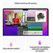 Macbook Air M2 8 GB 256 GB SSD 13.6" MLY33TU/A Gece Yarısı - 6