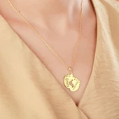 Vaoov 925 Ayar Gümüş Kişiye Özel İsimli Ayak İzi Kolye thumbnail 1