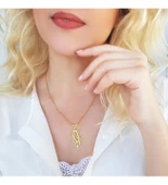 Vaoov 925 Ayar Gümüş Kişiye Özel Asimetrik Harfli İsim Kolye thumbnail 2