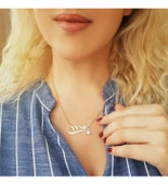 Vaoov 925 Ayar Gümüş İsimli Kar Tanesi Kolye thumbnail 2