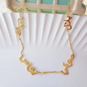 Vaoov 925 Ayar Gümüş Arapça Dört İsim Kolye thumbnail 4