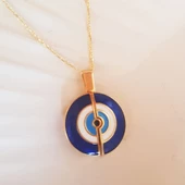 Vaoov 925 Ayar Gümüş Mineli Nazar Açılan İsim Kolye thumbnail 1