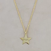 Vaoov 925 Ayar Gümüş Kişiye Özel İsimli Yıldız Kolye thumbnail 2