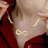 Vaoov 925 Ayar Gümüş İsimli Sonsuz Plaka Kolye thumbnail 1