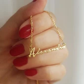 925 Ayar Gümüş El Yazısı İmza Kolye thumbnail 1