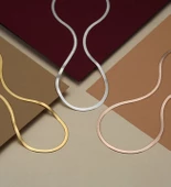 Vaoov 925 Ayar Gümüş İtalyan Yılan Zincir thumbnail 4