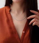 Vaoov 925 Ayar Gümüş Zincir Kolye thumbnail 2