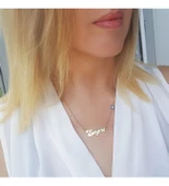 Vaoov 925 Ayar Gümüş İsimli Nazar Kolye - 1