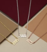 Vaoov 925 Ayar Gümüş Tarihli Kalın Zincir Kolye thumbnail 3