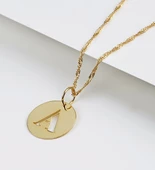 Vaoov 925 Ayar Gümüş Kişiye Özel Harfli Kolye thumbnail 1